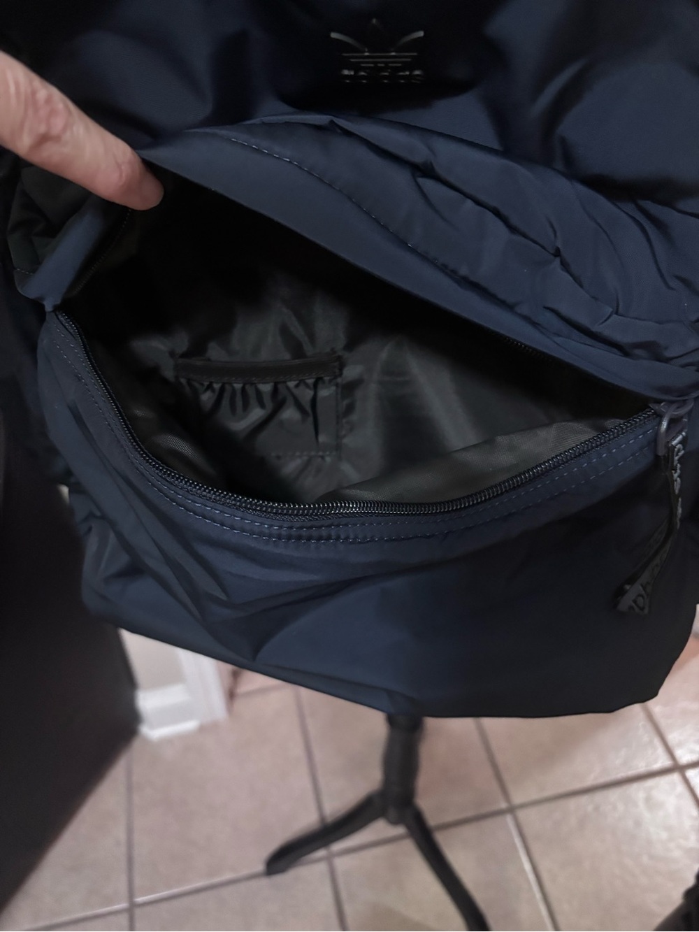 adidas Originals Puffer Backpack in Legend Ink Blue - Picture 3 of 7